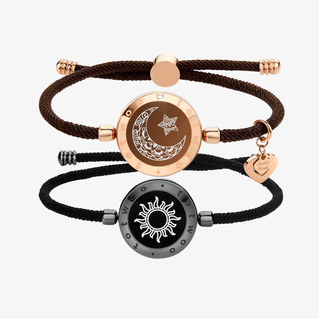 AMBYM Sun & Moon Touch Bracelets with Milan For Couples Long Distance Relationship Gifts