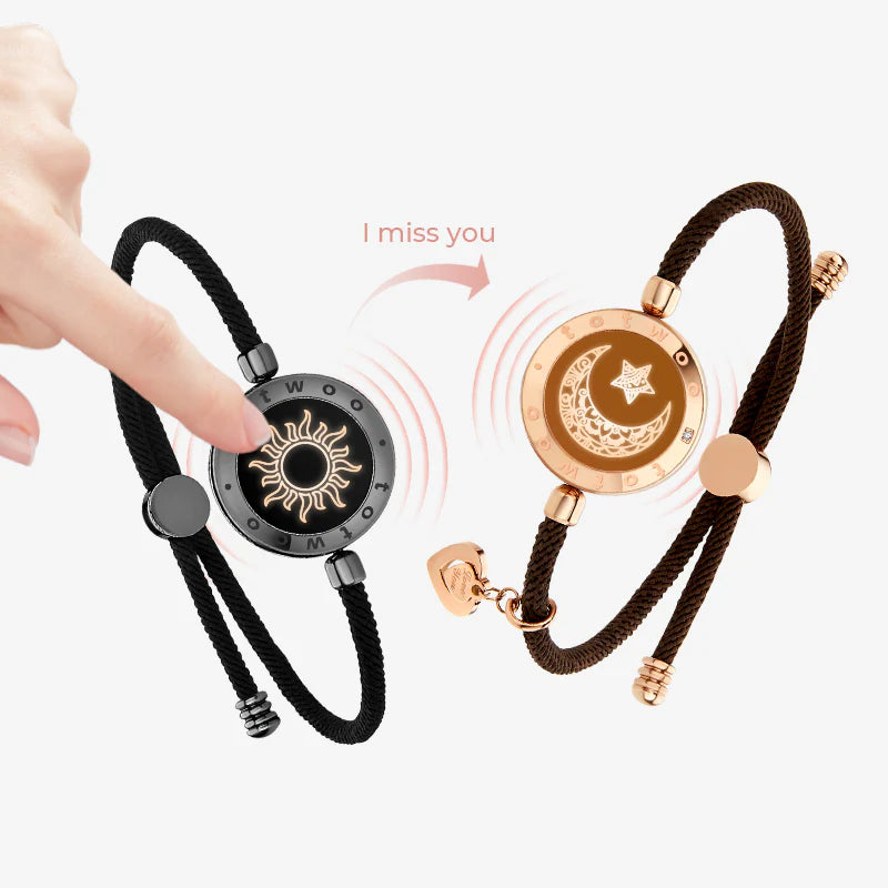 AMBYM Sun & Moon Touch Bracelets with Milan For Couples Long Distance Relationship Gifts