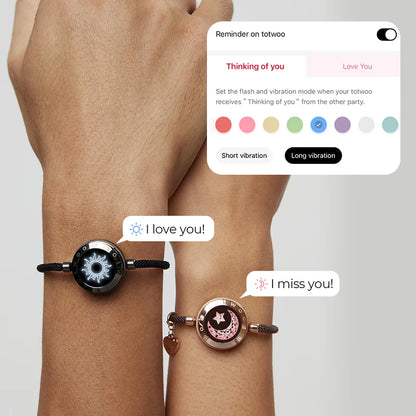 AMBYM Sun & Moon Touch Bracelets with Milan For Couples Long Distance Relationship Gifts