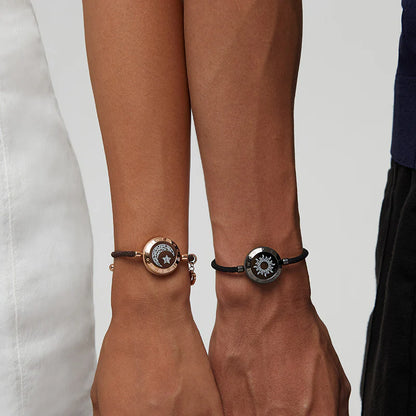 AMBYM Sun & Moon Touch Bracelets with Milan For Couples Long Distance Relationship Gifts
